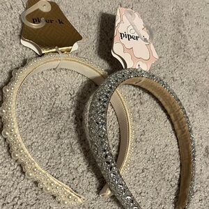 Piper K Headband Bundle Pearl & Silver Sequin NWT